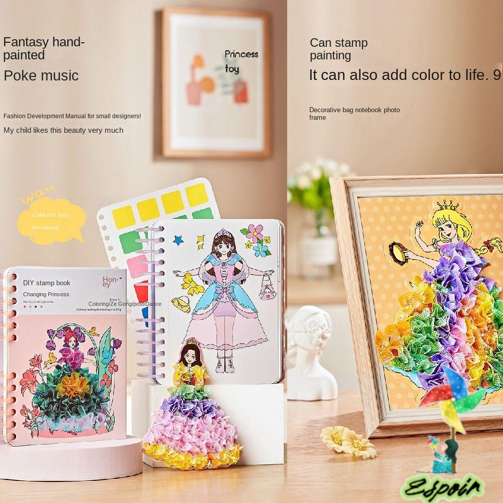 ESPO Bộ Đồ Chơi Xếp Hình Tranh Vẽ Bằng Giấy Cotton DIY Dành Cho Trẻ Em