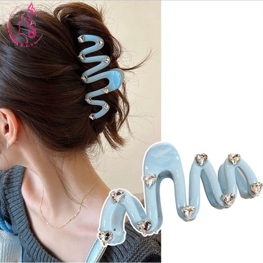 OCEANMAP Kẹp Tóc Cá Mập Bằng Nhựa Nhiều Màu Phong Cách Hàn Quốc Ngọt Ngào Cho Nữ