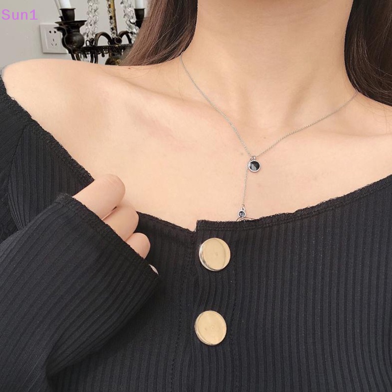 Sun1 > Y2k Vòng cổ Xương Cá Dạng Chuỗi Hình Học Tua Rua Khí Chất Thời Trang Dự Tiệc Cho Nữ