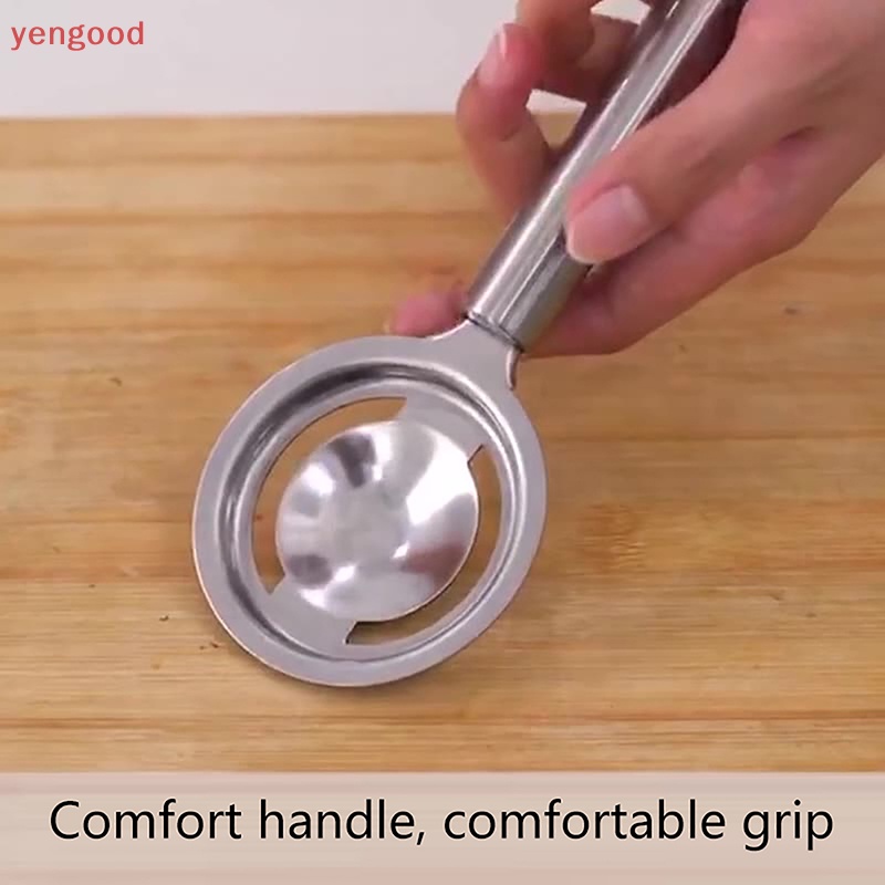 Dụng Cụ Tách Lòng Đỏ Trứng Bằng Inox Cán Dài Tiện Dụng