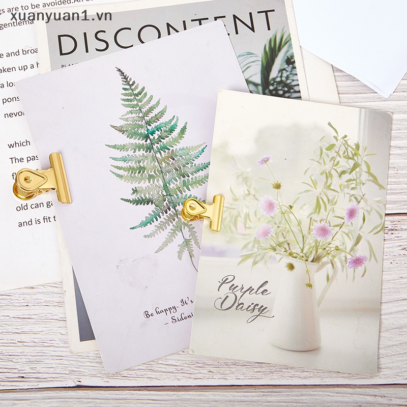 Kẹp Tài Liệu Giấy Tờ Bằng Kim Loại Nhiều Màu Kiểu Vintage Chất Lượng Cao