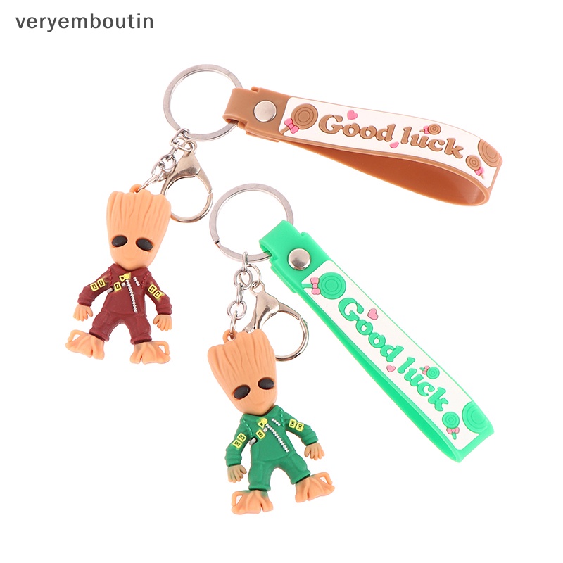 Móc Khóa Silicon Hình Groot Rocket Raccoon Phim Guardians of the Galaxy Dễ Thương Cho Nữ