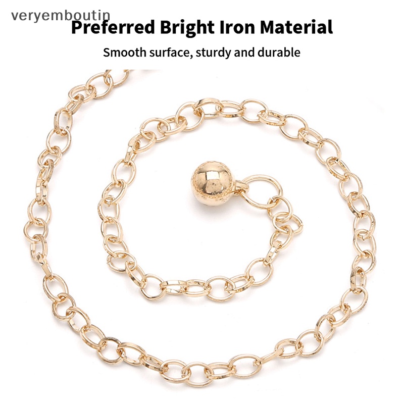 Thắt Lưng Dây Xích Tròn Bằng Kim Loại Màu Vàng Kim Thanh Lịch Trang Trí Đầm / Đầm Cho Nữ