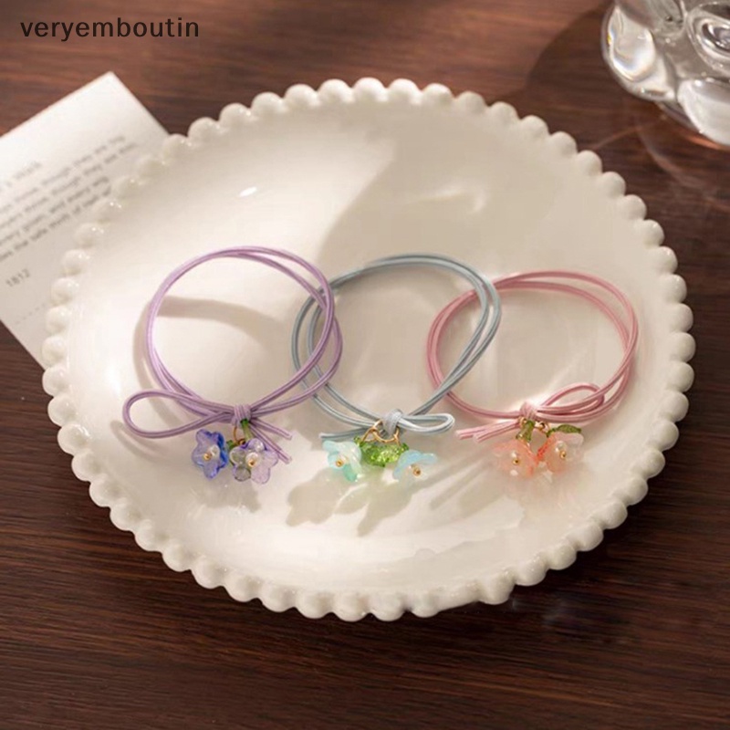 Set 2 Vòng Tay Co Giãn Mặt Hoa Xinh Xắn Cho Nữ