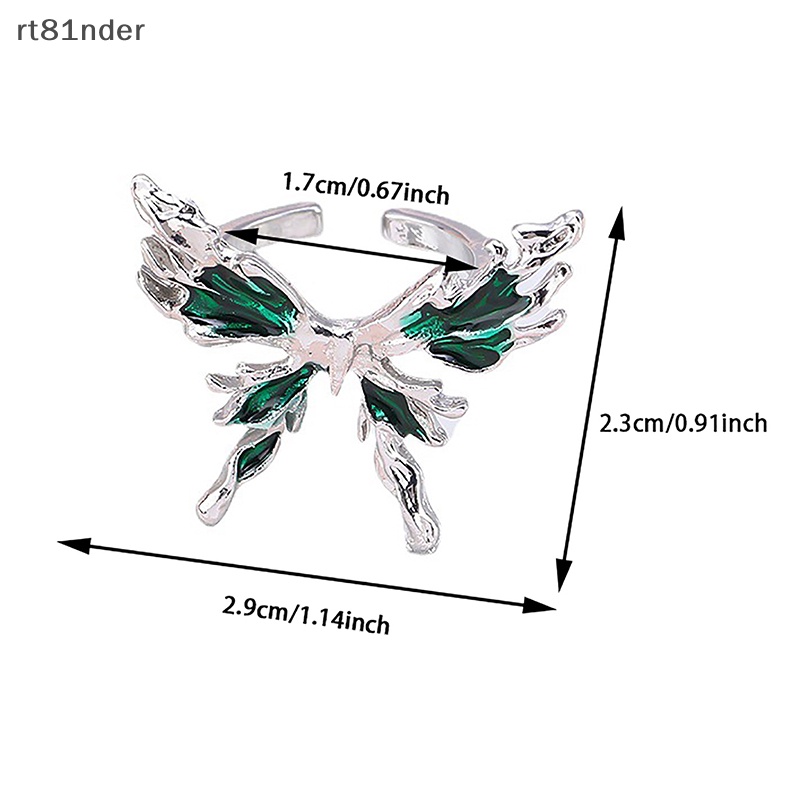 Rt Nhẫn Mở Hình Bướm Pha Lê Nhẹ Điều Chỉnh Được Cá Tính Thời Trang Kiểu Pháp Đơn Giản Cho Nữ n