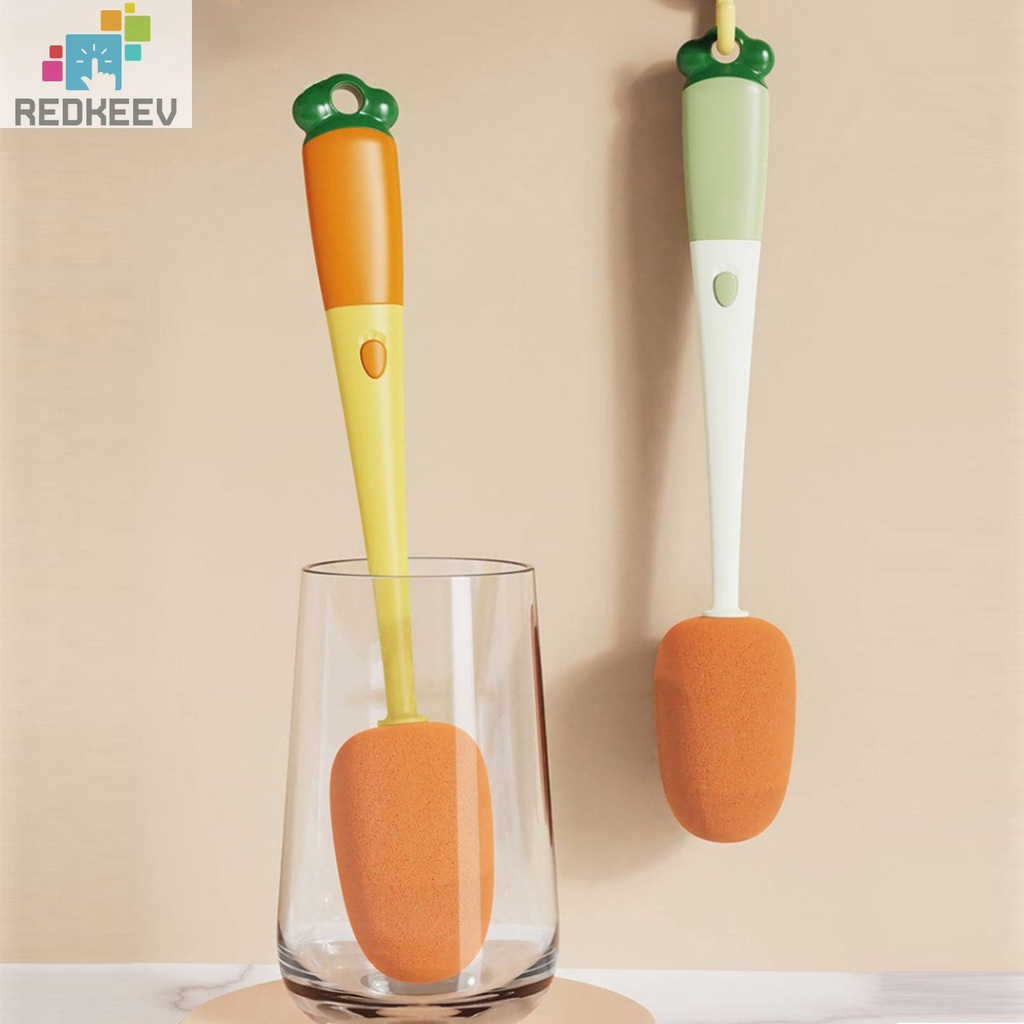 Cọ Rửa Bình Nước 3 Trong 1 Hình Củ Cà Rốt