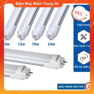 Đèn tuýp led 0.6m 1.2m t8 công suất 12w, 18w, 24w cao cấp, bảo hành 12 tháng