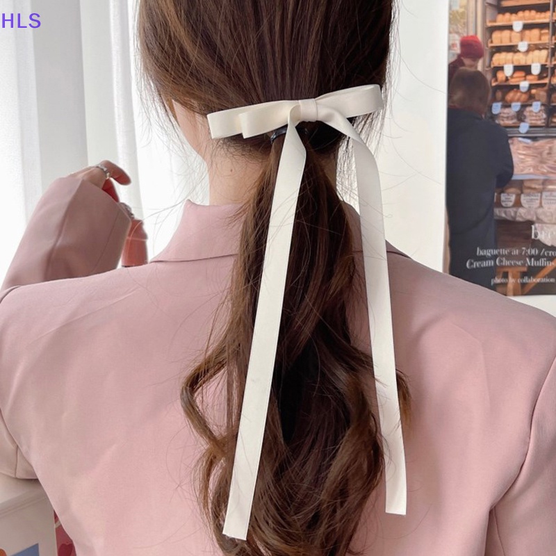 Kẹp Tóc Nơ Tua Rua Dài Màu Kẹo Ngọt Ngào Cho Nữ