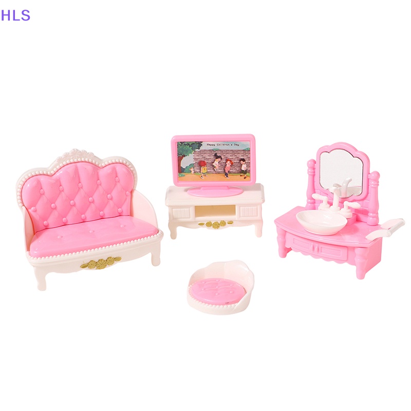 Set 4 / 7 / 10 / 11 Mô Hình Nội Thất Phòng Khách / Phòng Ngủ Trang Trí Nhà Búp Bê