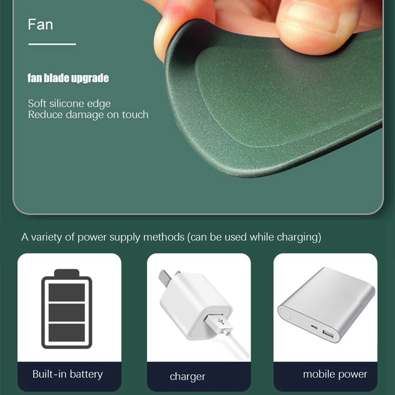 Quạt Nhựa Làm Mát Điều Khiển Từ Xa 4 Bánh Răng 8000MAh Có Đèn LED Có Thể Sạc Lại Bằng Cổng