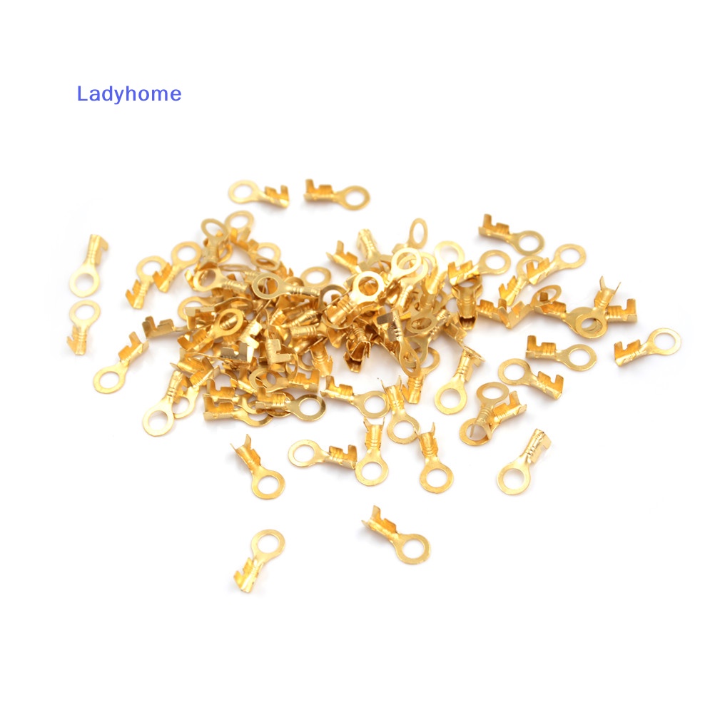 100 Đầu Nối Dây Điện Bằng Đồng Mạ Vàng 5.2mm