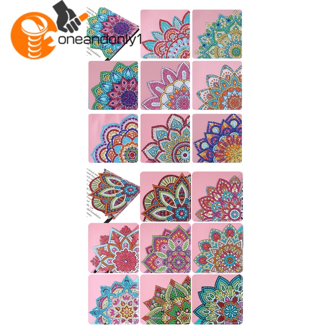 Thẻ Đánh Dấu Trang Sách 5D DIY Hình Tam Giác Họa Tiết Tranh Đính Đá Dành Cho Bạn Nữ