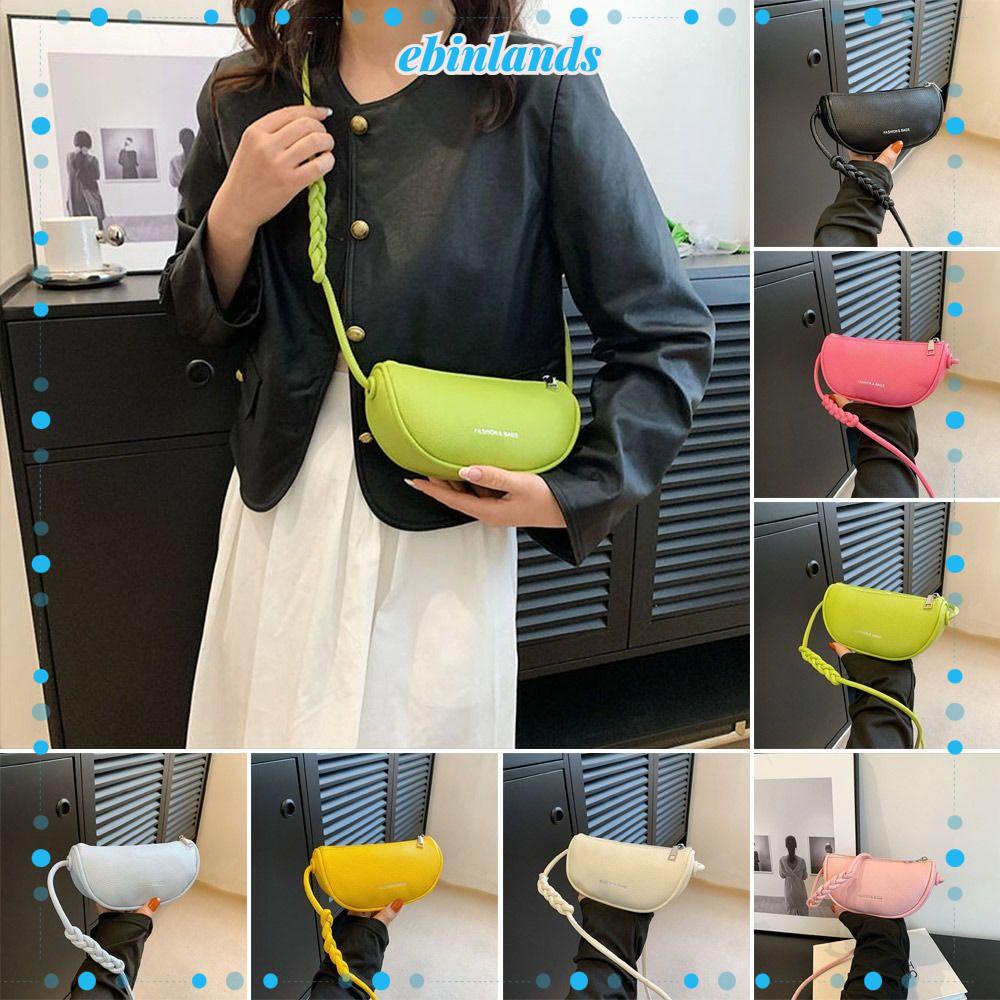 EBINLANDS Túi Đeo Vai / Kẹp Nách Đơn Giản Bằng Da Sang Trọng Cho Nữ