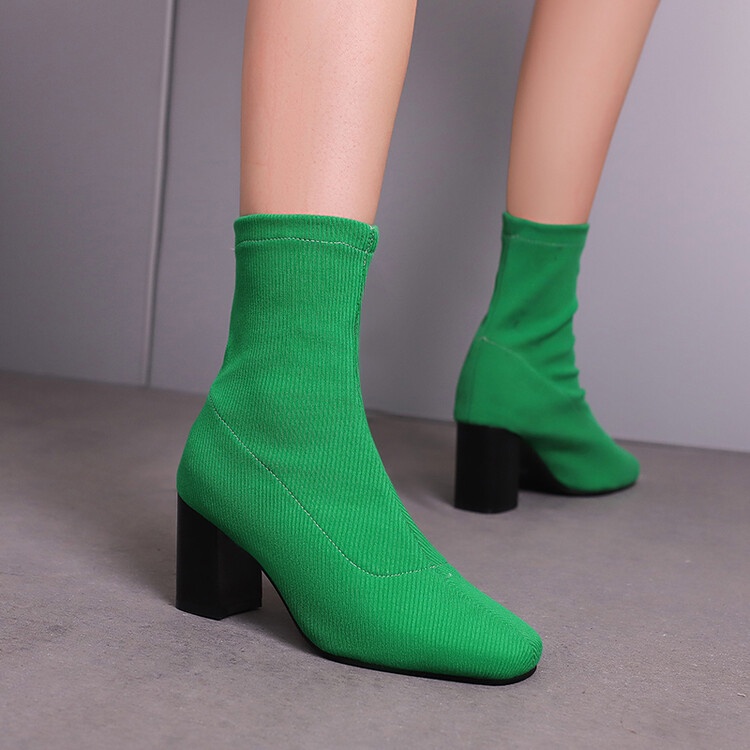 Giày Bốt Mũi Nhọn Mỏng Co Giãn Thời Trang Quyến Rũ / Size 35-48