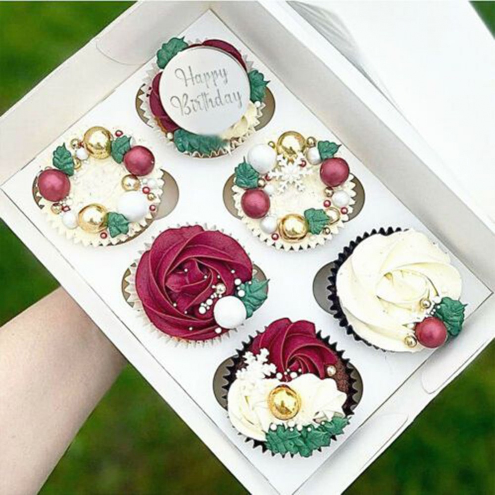 Set 5 / 10 / 20 ĐĩA Acrylic NhiềU MàU Dễ Thương ĐựNg BáNh Cupcake