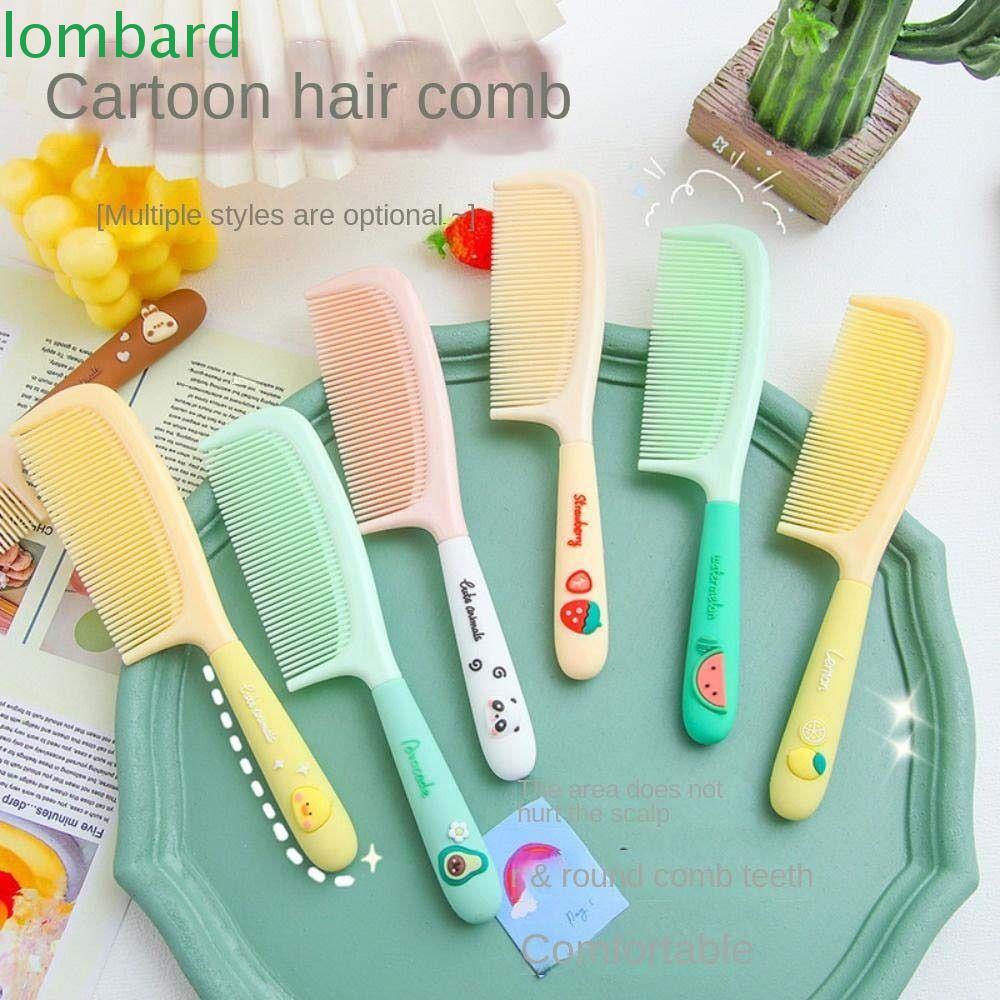 LOMBARD Lược Chải Tóc Tay Cầm Hình Thỏ Hoạt Hình Màu Kẹo Ngọt Đáng Yêu Cho Nữ