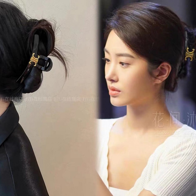 Kẹp Tóc Hình Cá Mập Màu Đen Phong Cách Retro Cao Cấp Cho Nữ