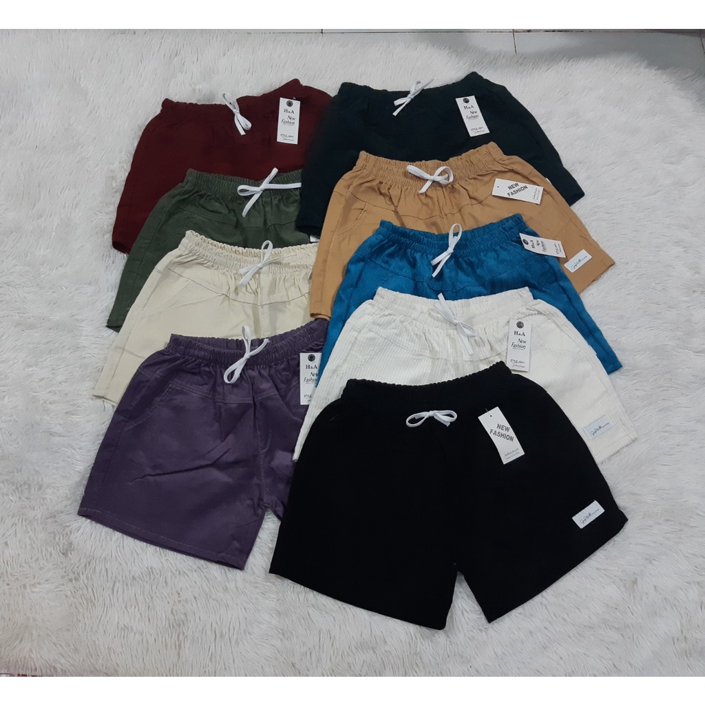 Quần đùi kaki nhung lưng thun cho nữ 💥CÓ SIZE ĐẠI 💥