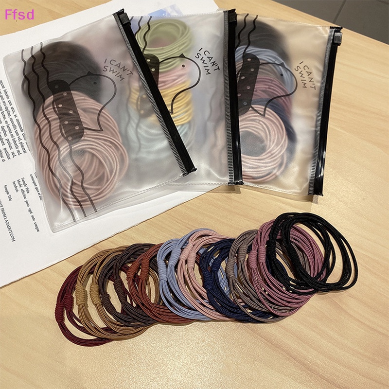 Túi 100 Dây Buộc Tóc Cao Su Co Giãn Cho Nữ