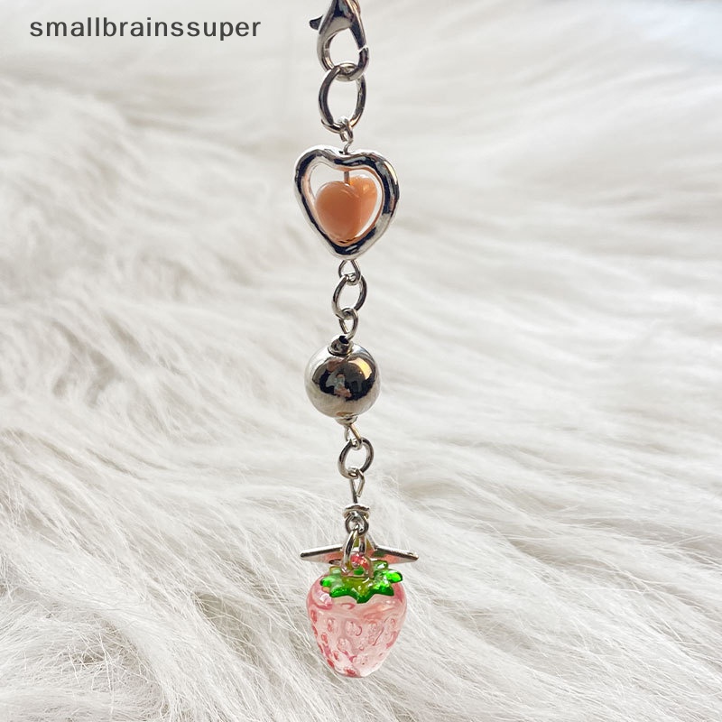 Smallbrainssuper Móc Chìa Khóa Xe Hơi / Điện Thoại Y2K Hình Trái Tim Ngôi Sao Dâu Tây Ngôi Sao Làm Quà Tặng Sb