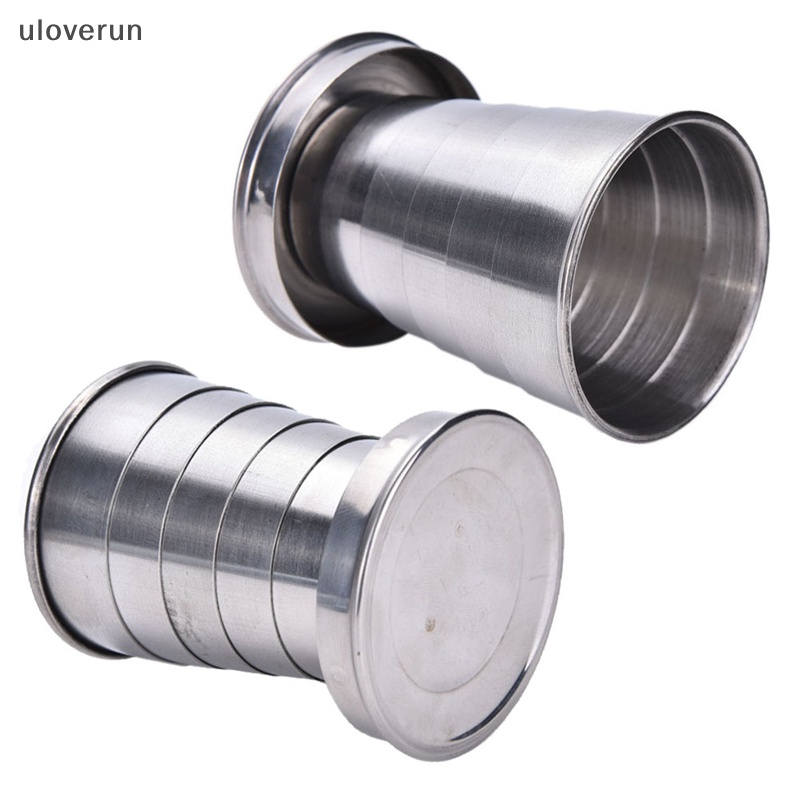 Cốc Uống Nước Mini Bằng Thép Không Gỉ Có Thể Gấp Gọn Tiện Lợi Khi Đi Du Lịch