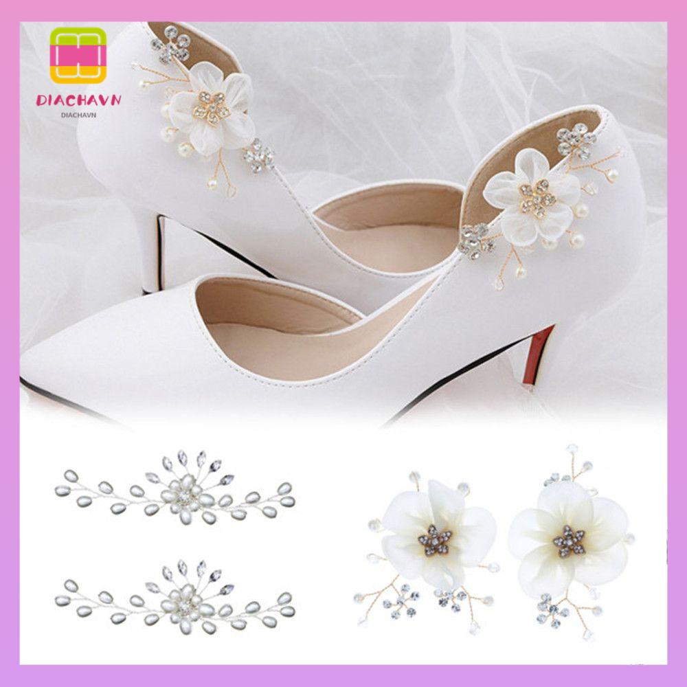 DIACHAVN Trâm Cài Áo Hình Chiếc Giày Có Đính Đá Cho Cô Dâu
