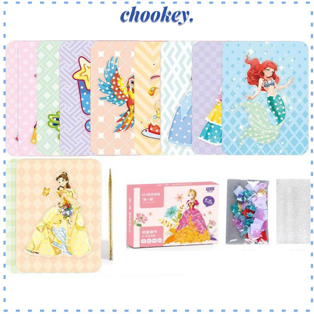 CHOOKEY Đồ Chơi Xếp Hình Tranh Vẽ Bằng Cotton Poke Mới DIY Dành Cho Trẻ Em