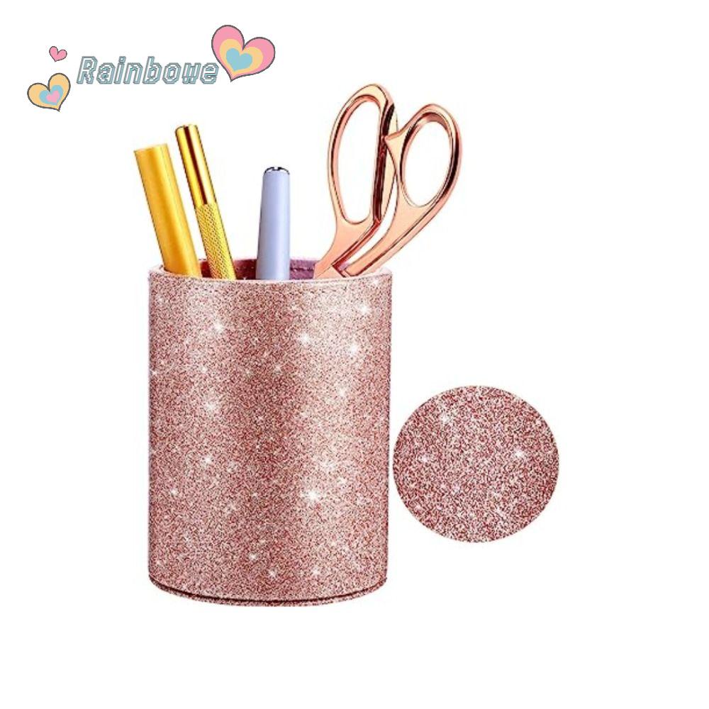 RAINBOW Xô Da Đựng Lược / Bút Vẽ Lông Mày Phân Loại Làm Đẹp Tiện Dụng
