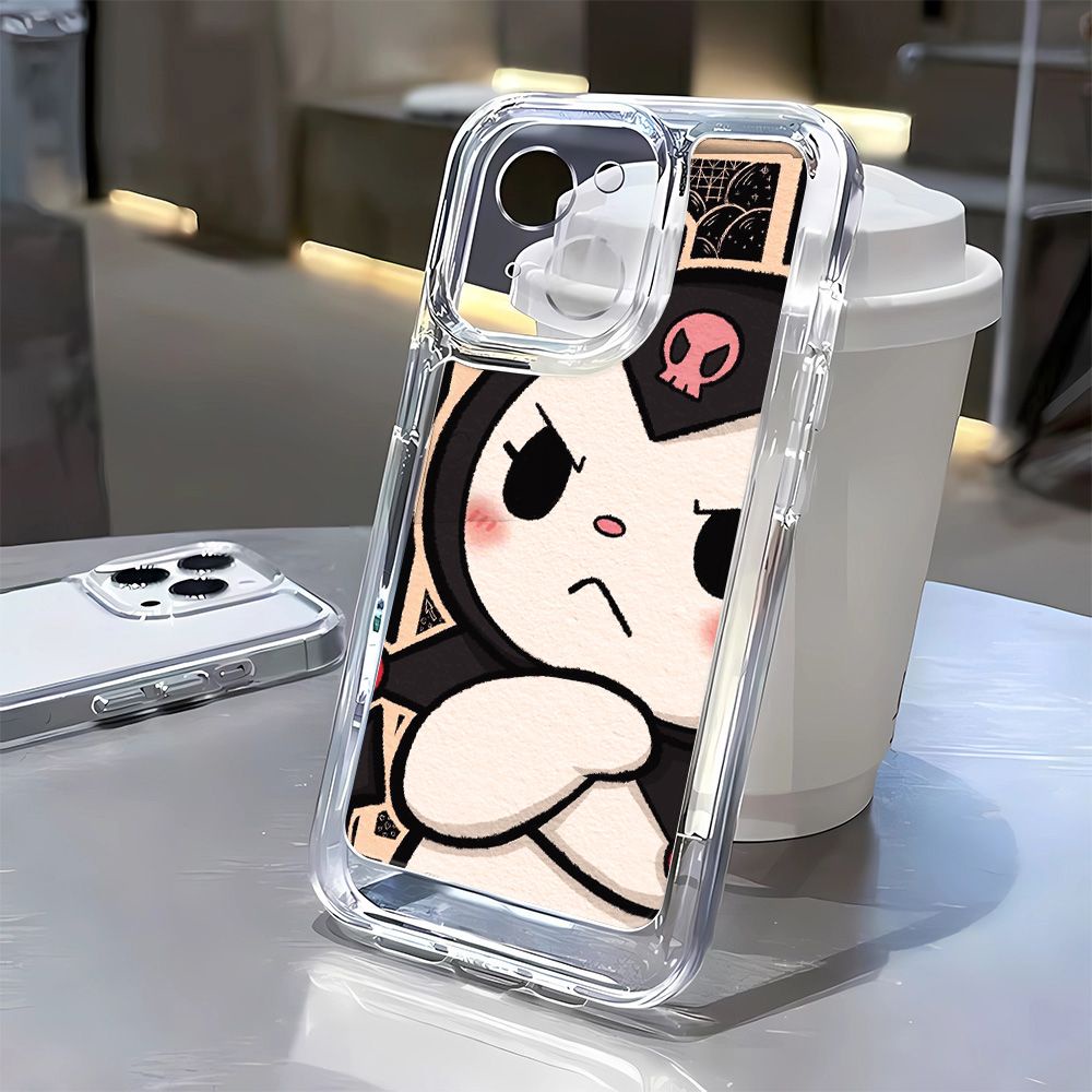 Ốp Điện Thoại Dẻo In Hình Kuromi Angry Kuromi Thời Trang Cho Iphone 13 14Pro 11 12 7