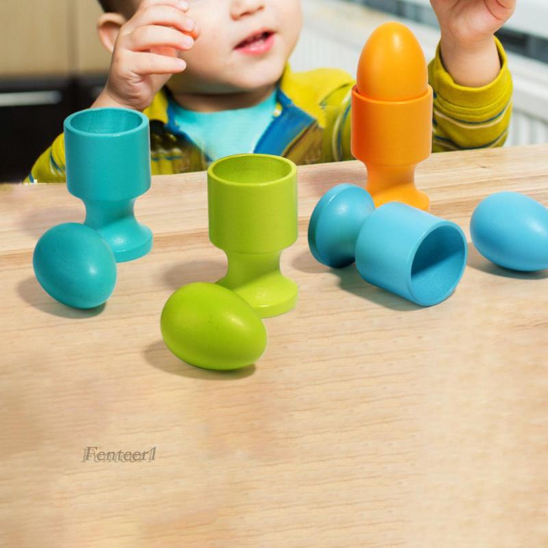 Bộ Đồ Chơi Đếm Trứng Và Cốc Hình Động Cơ Bằng Gỗ Nhiều Màu Sắc Phù Hợp Làm Quà Sinh Nhật Cho Bé Trai