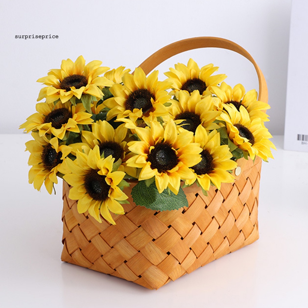 Bó Hoa Hướng Dương Giả Bằng Lụa Màu Sắc Tươi Sáng Đa Ứng Dụng Cho SPA