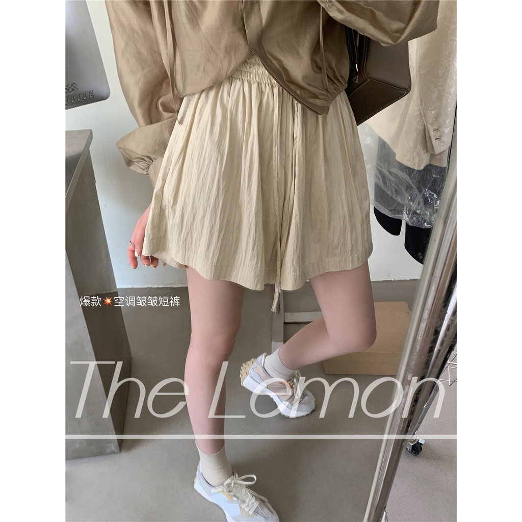 Quần ngắn ống rộng Dây Rút Phong Cách Hàn Quốc Thời Trang Mùa Hè Hàng Mới Dành Cho Bạn Nữ