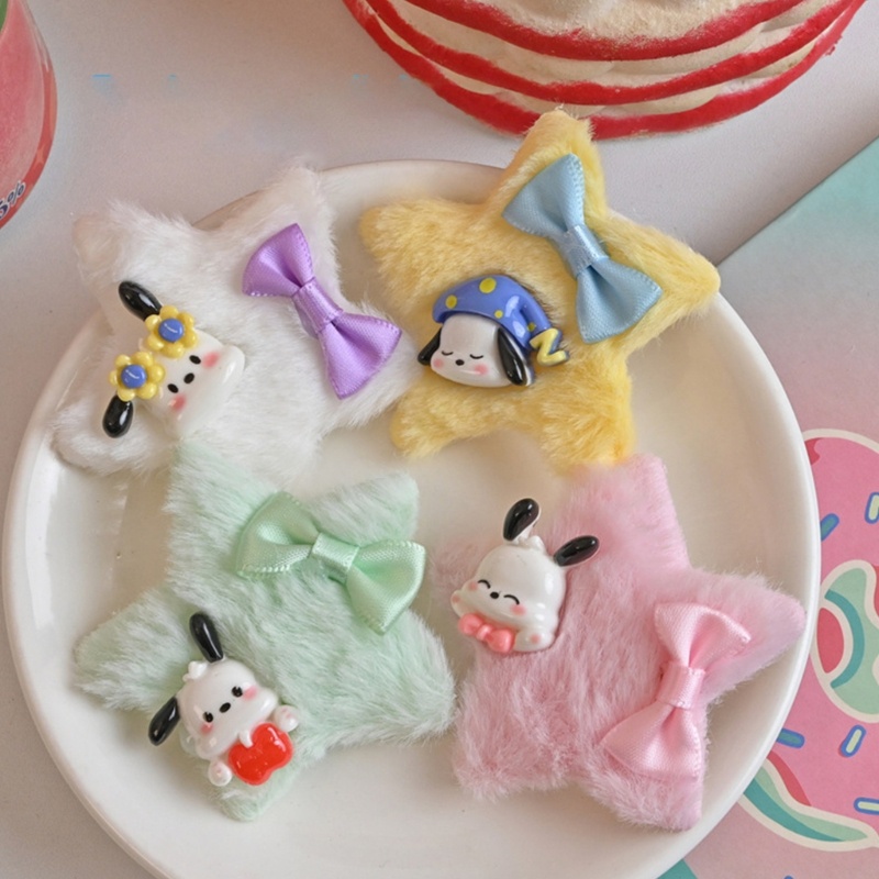 Kẹp Tóc Ngôi Sao Mini Đính Lông Nhung Dễ Thương Xinh Xắn Y2K