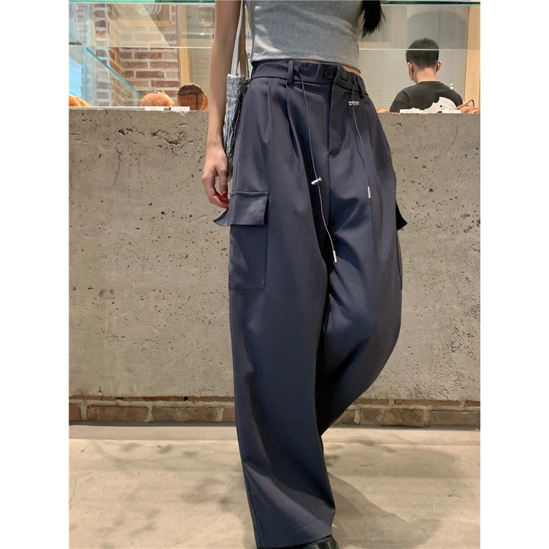 SUXI Bộ Áo Thun Ngắn Tay In Chữ + Quần Lưng Cao Phối Dây Rút Cá Tính Theo Phong Cách Hàn Quốc