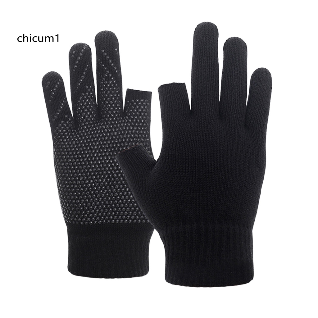 1 Đôi Găng Tay Mùa Đông 2 Ngón Chống Gió Dày Dặn Chống Trượt Có Thể Chạm Màn Hình Cảm Ứng