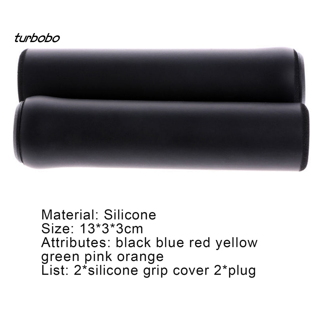 1 Cặp Vỏ Bọc Tay Lái Xe Đạp Bằng Silicon Mềm Mại Chống Trượt