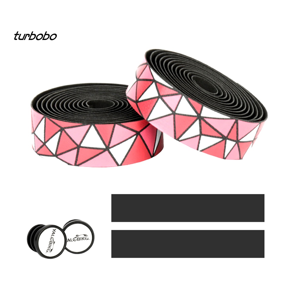 Tur Bobo Dây Quấn Tay Lái Xe Đạp Leo Núi Bằng Xốp EVA Giả Da Chống Sốc Họa Tiết Tam Giác