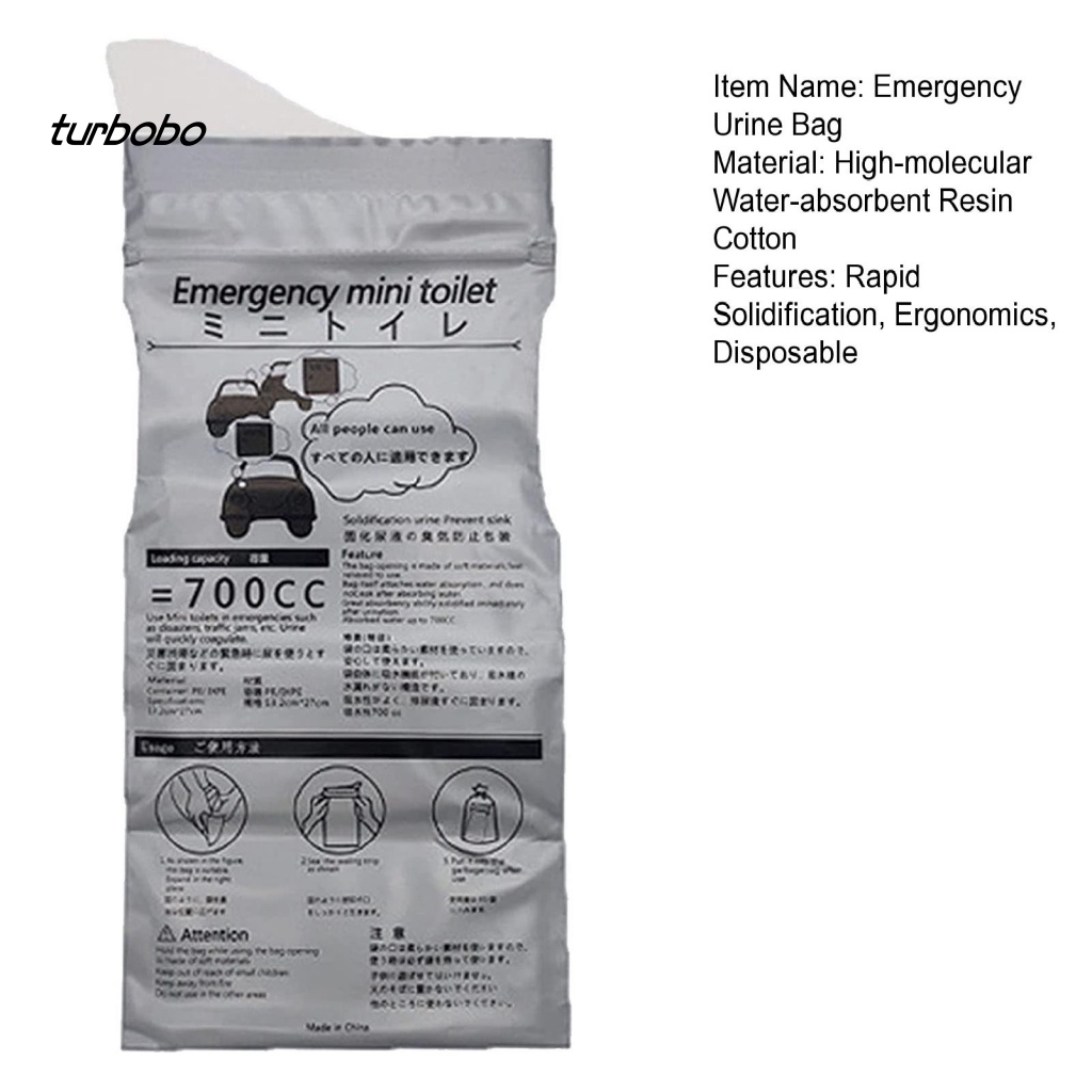 Túi Đi Vệ Sinh Khẩn Cấp 700ml Thấm Hút Tốt Tiện Dụng Cho Xe Hơi