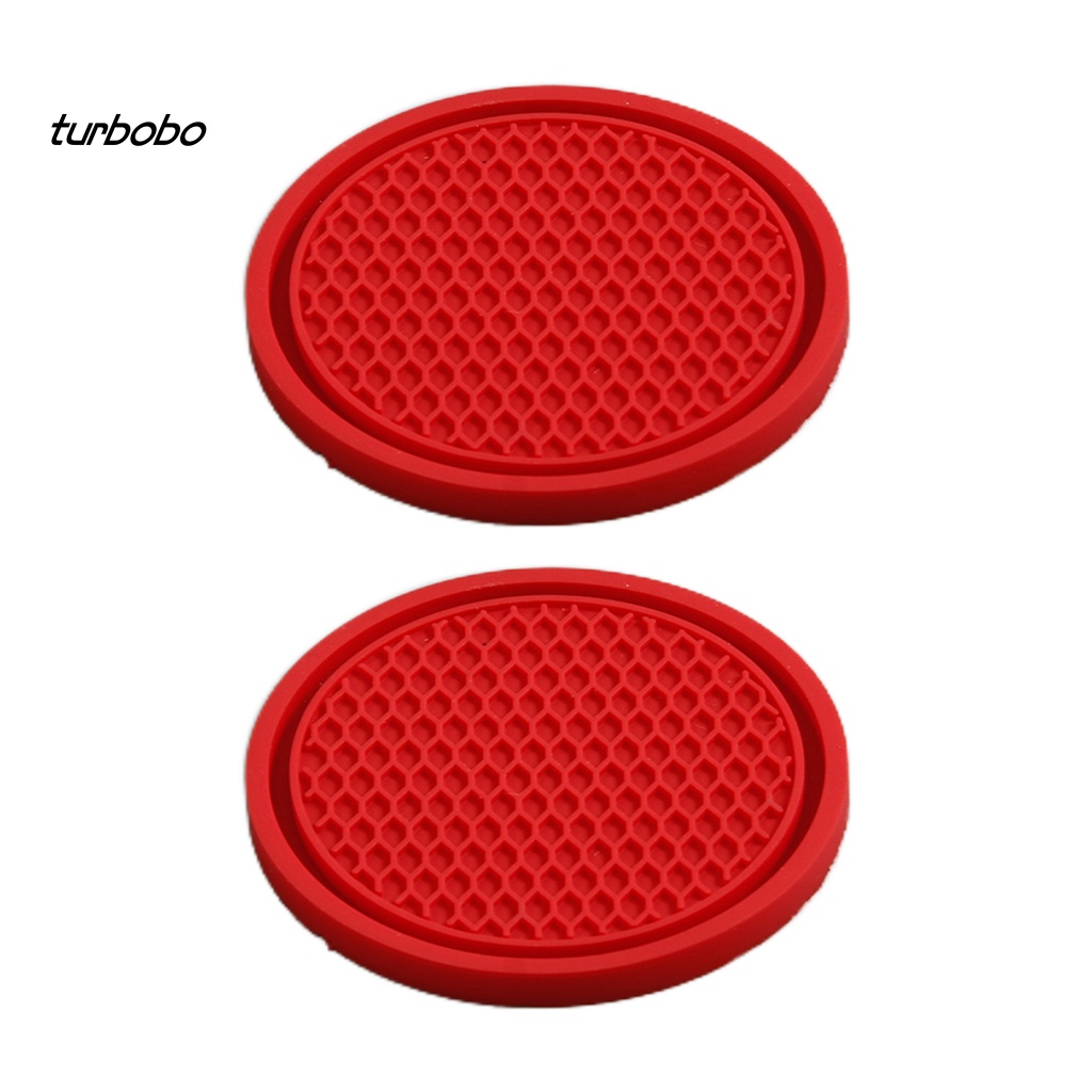 Set 2 Miếng Lót Ly Mềm Mại Chống Trượt Thiết Kế Kiểu Tổ Ong Tiện Lợi Cho Xe Hơi