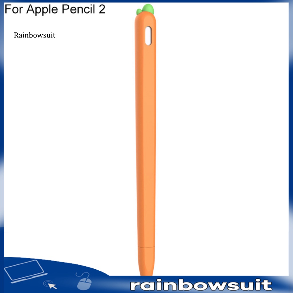 Vỏ Bảo Vệ Bút Cảm Ứng Apple Pencil 1 / 2 Bằng Silicon Hình Củ Cà Rốt Dễ Thương