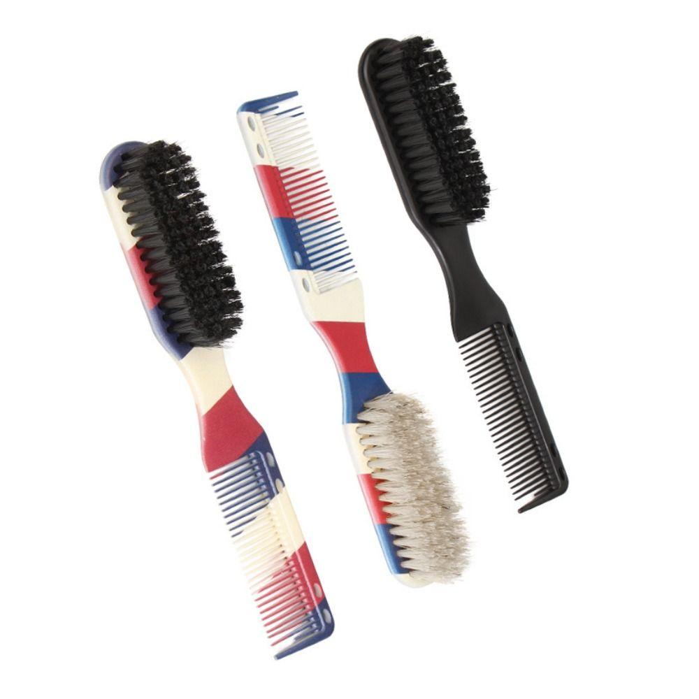 LOMBARD Lược Chải Râu Hai Mặt Chống Tĩnh Điện Chuyên Nghiệp Màu Đen