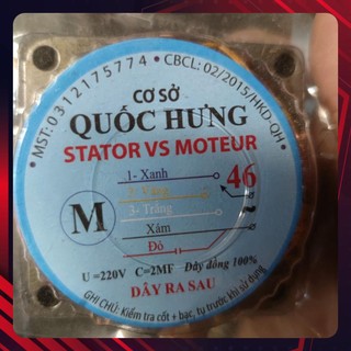 Stator quạt phe dày 25mm stator 46 dây đồng Quốc Hưng