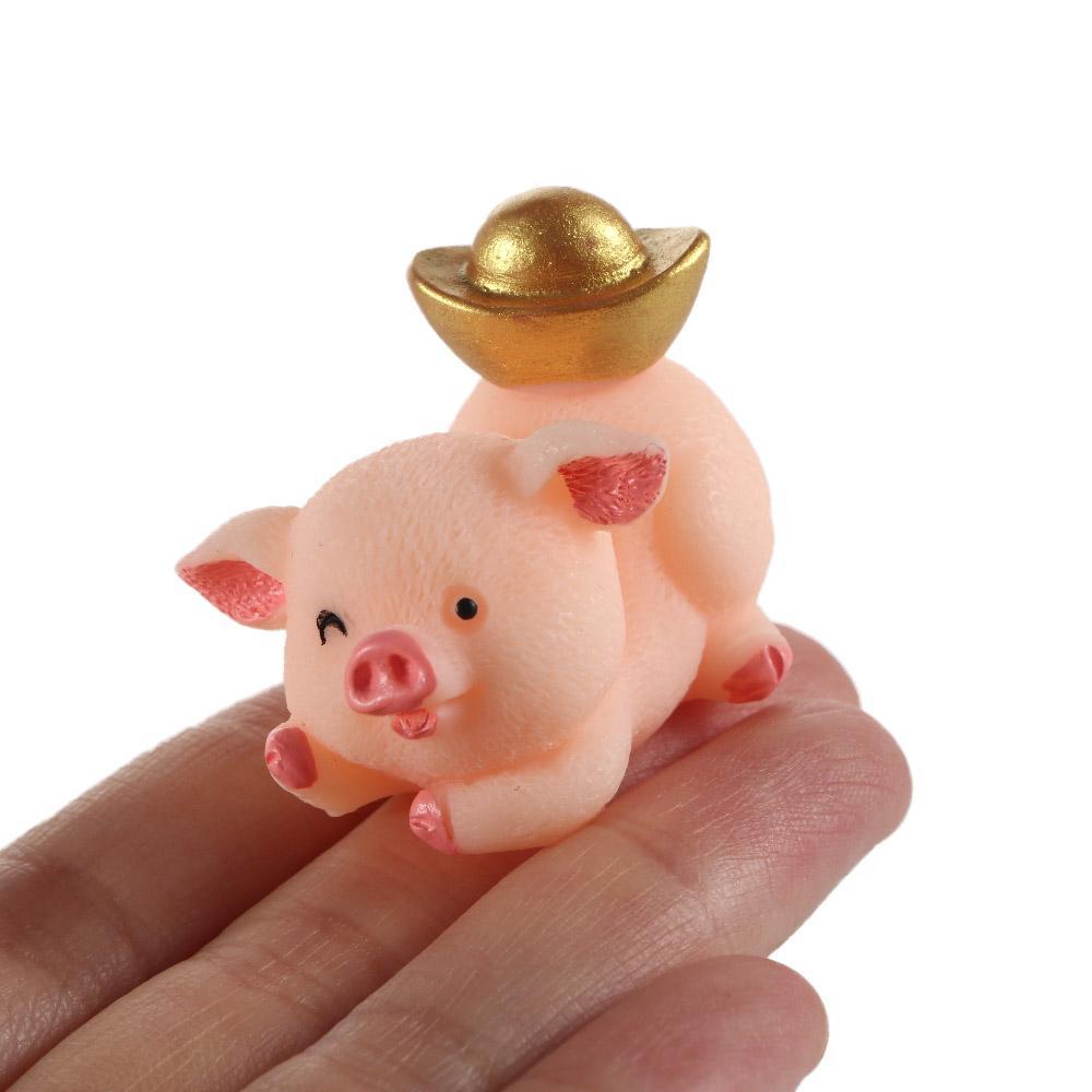 YIYU 1 Tượng Heo Con May Mắn Trang Trí Tiểu Cảnh