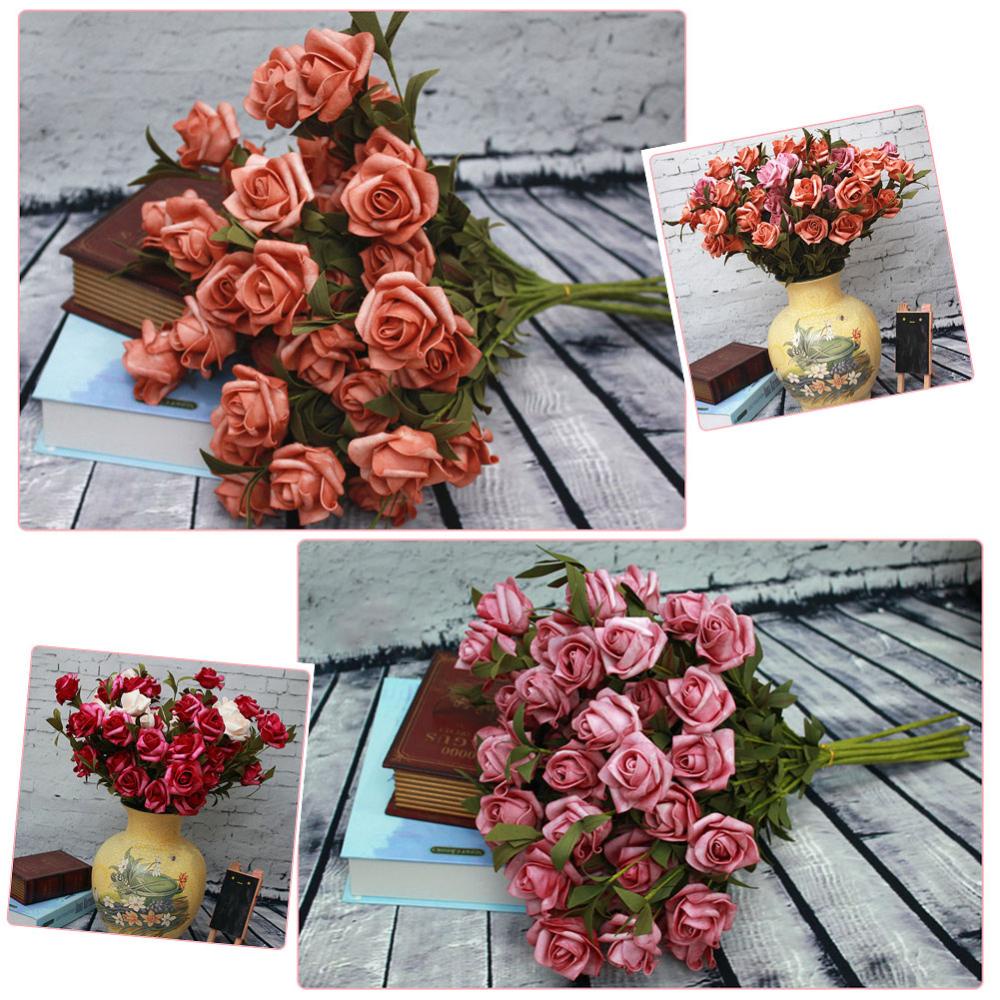 1 Bó 5 Hoa Mẫu Đơn Giả Bằng Lụa Trang Trí Phòng Khách Q2U2