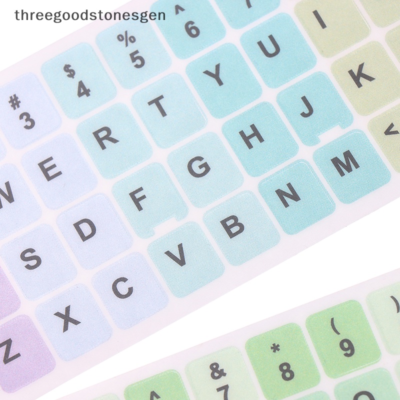 1 Miếng Dán Bàn Phím Máy Tính In Chữ Tiếng Anh Màu Sắc Macaron Dễ Thương