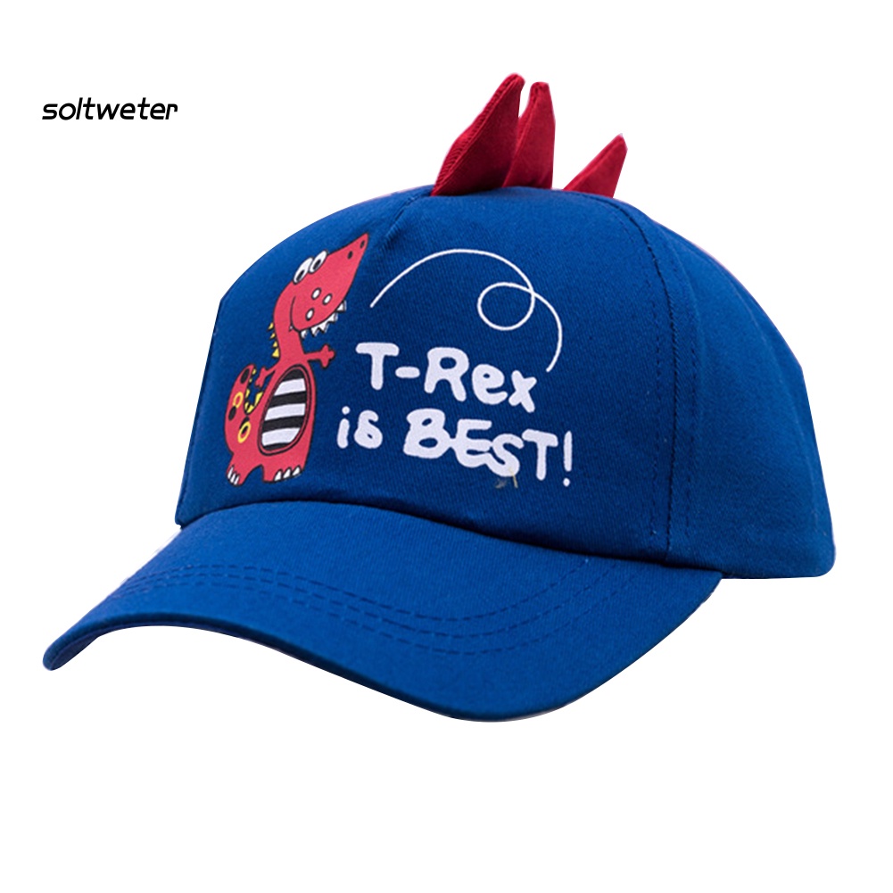 Mũ Lưỡi Trai Hình Khủng Long Hoạt Hình Dễ Thương Có Thể Điều Chỉnh Cho Bé Trai / Gái