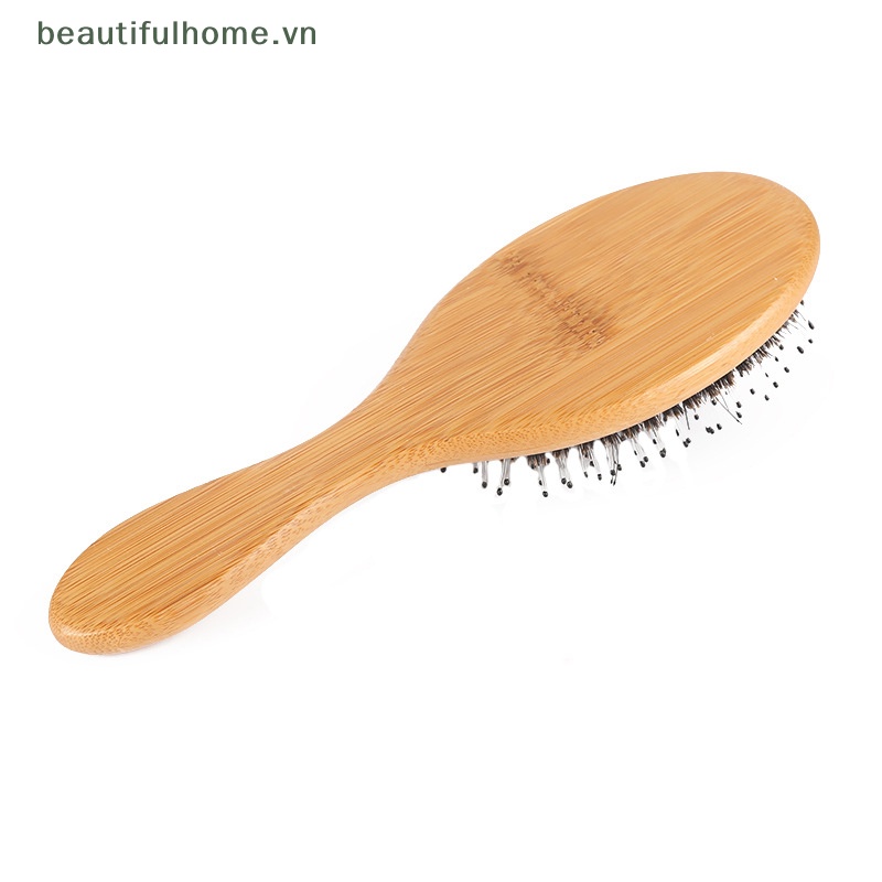 1 Lược Chải Tóc Chống Tĩnh Điện Tay Cầm Bằng Tre Tự Nhiên