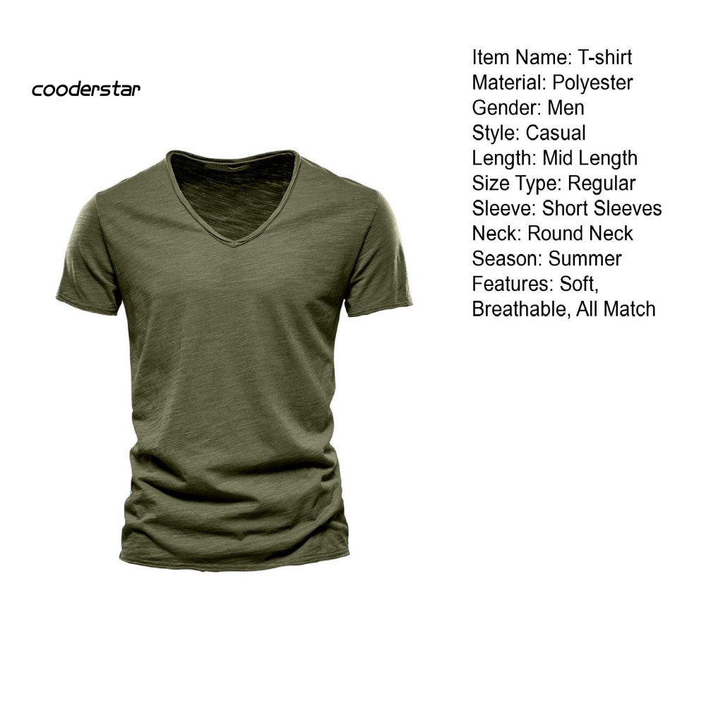 Áo Thun Tay Ngắn Cổ Tròn Màu Sắc Đơn Giản Thân Thiện Với Da Mùa Hè Cho Nam