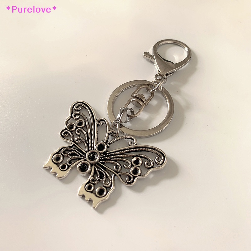 Móc Khóa Kim Loại Y2k Hình Bướm Vintage Xinh Xắn Mới