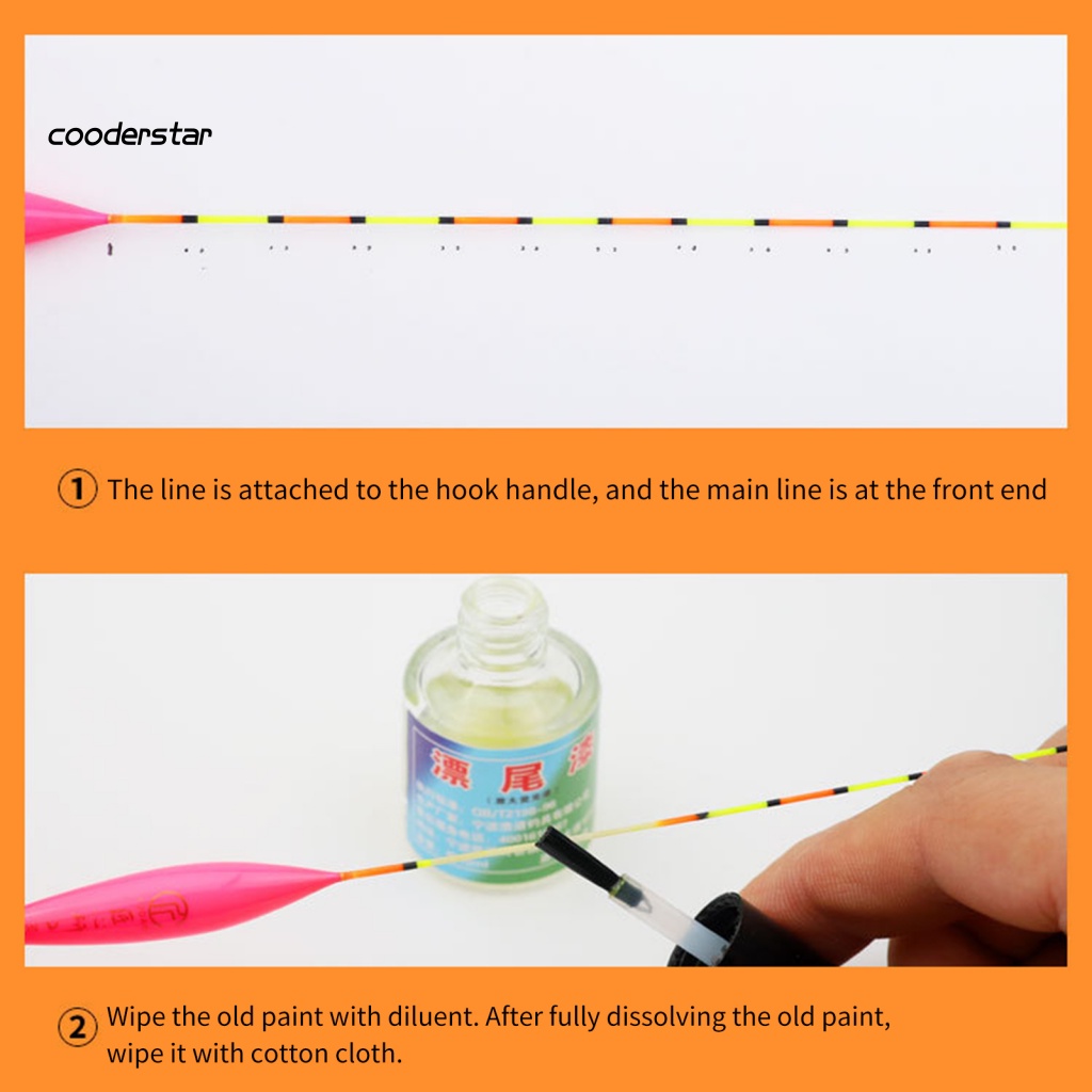 Sơn Dạ Quang 10ml Chống Thấm Nước Mềm Mịn Gắn Đuôi Phao Nổi Cho Câu Cá